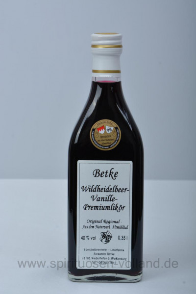Premium Likör Wildheidelbeer-Vanille 40% - 0,35l