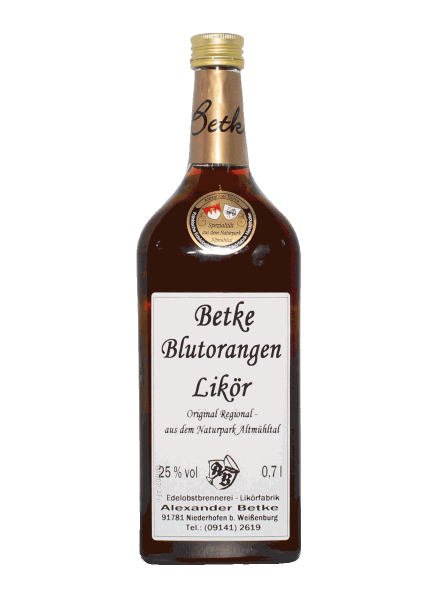 Blutorangen Likör 25% - 0,7l